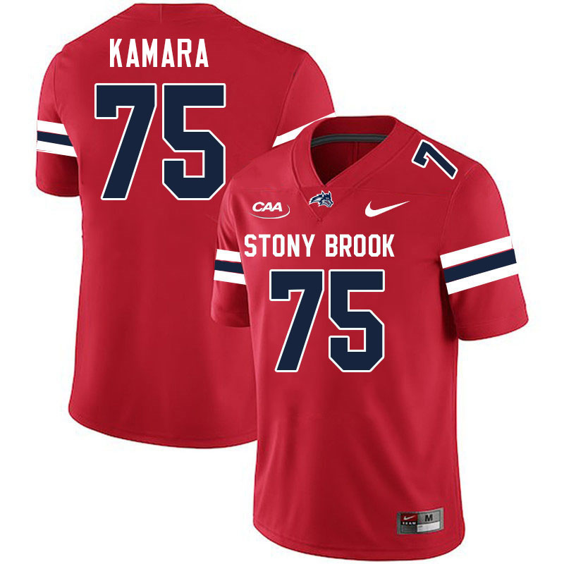 Stony Brook Seawolves #75 Sam Kamara College Football Jerseys,Uniforms-Red